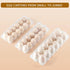 YIFIHGE 60 Pack Commercial 26 Duck Egg Cartons Jumbo Egg Cartons Cheap Bulk with Sticker Labels Clear Empty Plastic Egg