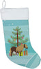 Caroline's Treasures BB9281CS Shetland Pony Horse Christmas Stocking, Teal Fireplace Hanging Holiday Decor