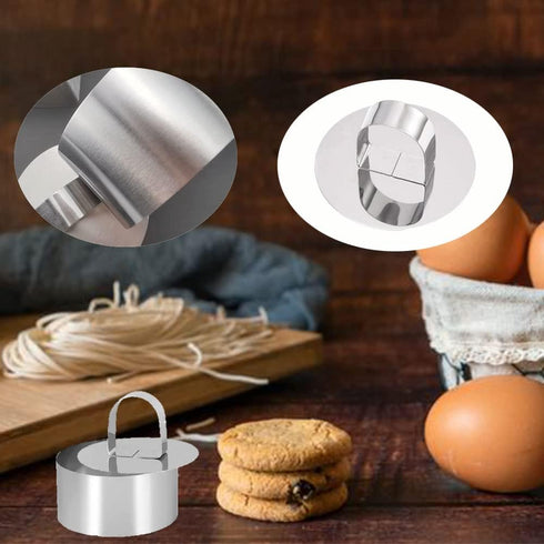 6Pack 3.15 Food Rings Mold - Stainless Steel Round Cake Rings for Baking Dessert, Small Mousse Molds