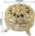 2.5 Inch Plastic Trinket Box Wedding Favor | Table Decorations - Gold, 12 Sets