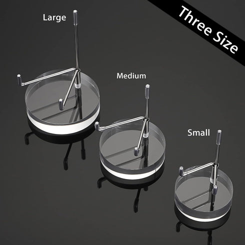 Hipiwe Adjustable Metal Arms Display Stand, Small Easel Holder with Acrylic Base for Fossil, Coral, Geodes, Rock,