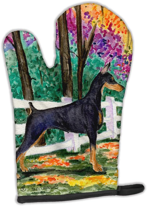 Caroline's Treasures SS8428OVMT Doberman Oven Mitt - Heat Resistant Thick Mitt for Hot Pans, Kitchen Cooking Glove