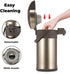 OJOJ 4L/133OZ Thermal Coffee Carafe with Pump, Stainless Steel Beverage Dispenser for Hot Drinks, Gold