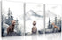 Cyebmo Framed Woodland Boy Nursery Wall Art Set of 3, Whimsical Boy Adventure