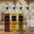 Bottle,4Pack 17 OZ 4 Pourer,2 1 8 (500ml) WERTIOO Olive Oil Dispenser Glass Oil Dispenser for Kitchen with Stainless