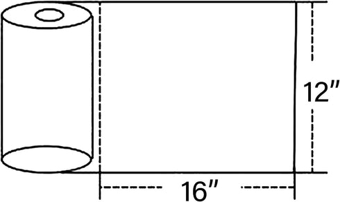 9527 Product 12" x 16" Clear Plastic Produce Bag - Food Storage Bag on a Roll, 350 Bags per Roll