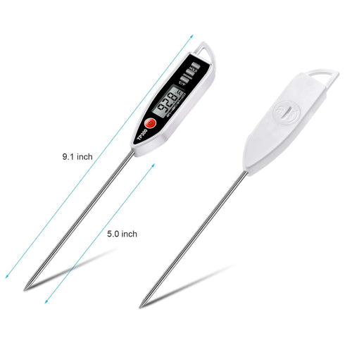 Meat Food Thermometer, Digital Candy Cooking Thermometer, Instant Read for BBQ Grill, Oil, Milk, Bath Water, Deep Fry