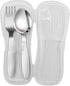 VANRA 2 Pieces Children Fork and Spoon Set with Travel Case, 18/8 Stainless Steel Kids Flatware Set