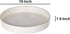 Benjara Sturdy Wooden Round Tray, White