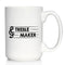 Treble Maker - Large 15oz White Ceramic Mug - Funny Musician Gifts for Women and Men