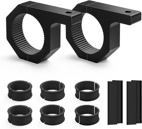 Nilight 2PCS Roll Bar Clamps Mounting Brackets, LED Light Mount Clamps Fit on 2.135" to 2.5” Bull Bars