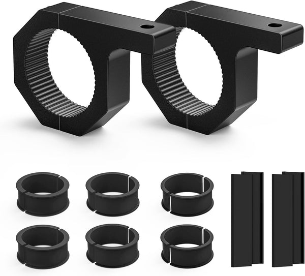 Nilight 2PCS Roll Bar Clamps Mounting Brackets, LED Light Mount Clamps Fit on 2.135" to 2.5” Bull Bars