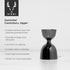 Viski Canterbury Double Measure for Cocktails, Stainless Steel Bartender Tool, Gunmetal Black