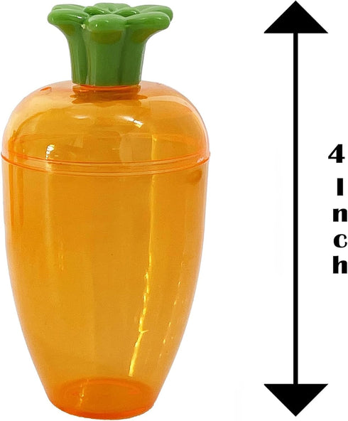 6-Pack The Dreidel Company Fillable Easter Carrots, Bunny, and Chick Containers, Perfect Characters for Easter Egg