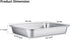 TeamFar Lasagna Pan, 10.6 x 8.3 x 1.7inch Stainless Steel Rectangular Cake Brownie Pan Casserole Baking Dish, Compact for Toaster Oven, Non Toxic & Healthy, Brushed Finish & Easy Clean-Dishwasher Safe by TeamFar