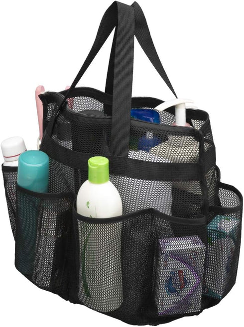 ALYER Large Mesh Dive Tote Bag - Portable Shower Caddy Bath Organizer with Separated Inner Compartment, Durable Handles