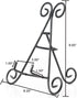 HUJI Sturdy Iron Display Stand Holder for Home Kitchen Decoration, Platters, Pictures, Frames, and Books