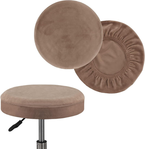Turquoize 2 Pack Bar Stool Covers Round Stool Covers with Elastic Bands