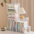 2PACKS BOHOIDEE Clear Book Storage Organizer for Bookshelf, Plastic Stackable Book Display Case with Magnetic Door