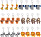 iMagitek 24 Pack Jungle Safari Animal Keychains, Kids Party Bag Fillers, Jungle Safari Baby Shower Favors