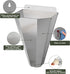 Bester 18 lbs, Large Chicken Cone for Butchering, Upgraded Thickened Stainless Steel Kill Cone, Flat-Back Killing Cone