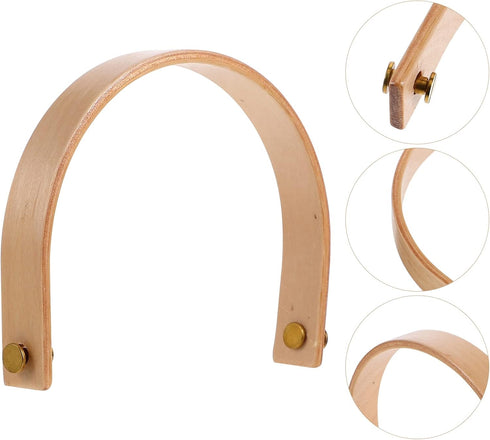 Luxshiny 2 Sets Wooden Teapot Handle Replacement, U Shape Kettle Handle for Stovetop Teapot, Pottery, Stainless Steel