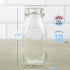 12 Oz 12 kitchentoolz Glass Creamer Bottle Square Glass Milk Bottle with Lids- Glass Bottles with Lids - Milk Container