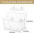 4 Pack, Packet Kitchen Under Sink Cabinet Door Organizer, Adhesive Clear Acrylic Wall Mount Shelf, Bathroom Makeup