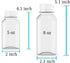 Axe Sickle 5 Pcs 8 Ounce Juice Bottles Plastic Milk Bottles with Tamper Evident Caps for Milk Juice Drinks Containers