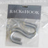 WALLNITURE Heavy-Duty Small S Shaped Utility Hooks, Chrome Finish, Pack of 2