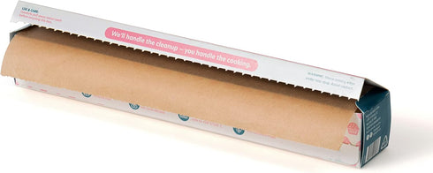 Parchment Paper Roll – Brown Natural Baking Paper, Unbleached FSC Certified, Non-Toxic Silicone Coated, 70 Sq Ft
