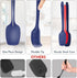 Culinary Couture 4-Piece Blue Baking Spatula Set - Silicone Heat Resistant Spatulas for Nonstick Cookware