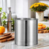 KSENDALO Kitchen Utensil Holder for Countertop, 7x7inch Large Utensil Crock, Utility Sturdy Heavy Utensil Holder for Kitchen Counter, Silver