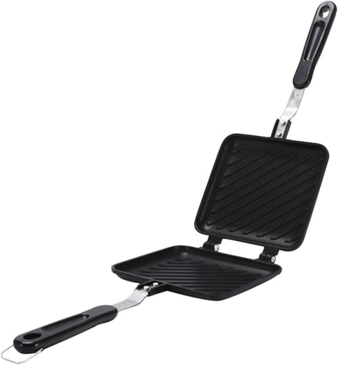 Double-Sided Frying Pan, Sandwich Maker, Double-Coated Non-Stick Grilled Sandwich and Panini Maker, Waffle Pancake Snack Griddle Pan Kitchen Tortillas Sandwich Maker by QOONESTL