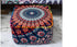 20X20X14 inches, CRAFT KALA Indian Square Patchwork Traditional Pouf Cover Indian Living Room Poufs Cover Decorative