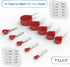 TILUCK Stackable Measuring Cups & Spoons Set, Nesting Measure Cups with Stainless Steel Handle, Kitchen Gadgets for