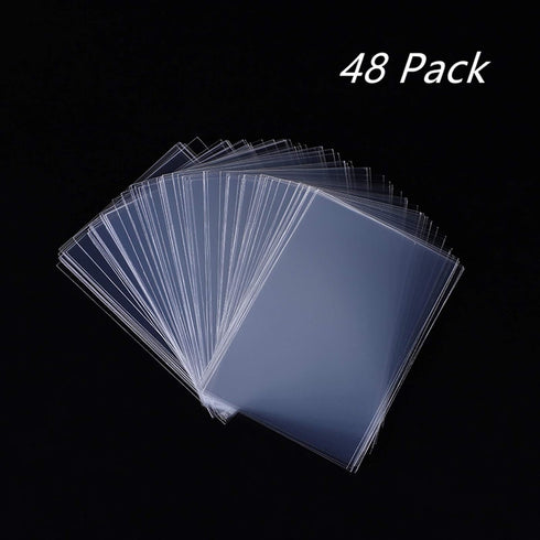BeeSpring Recipe Card Covers - Clear Vinyl 3 x 5 Inch Kitchen Recipe Card Protectors, Set of 48