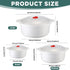 3 Pieces Microwave Bowls with Lids Assorted Sizes Microwave Soup Bowl with Lid and Steam rack Dishwasher Safe Microwave Dishes for Ramen Noodle College Dorm Microwave Cookware Kitchen Supplies by Bokon