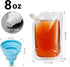 20 Pcs Reusable Sneak Travel Drinking Flasks, Concealable Alcohol Plastic Flasks with Funnel, 8 oz