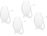 Fox Run Hand Blown Glass Port Sippers, Set of 4, Clear, 2.75 Ounces