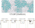 PIEPLE 13x36inches Aqua Chrysanthemum Flowers Table Runner-Cotton Linen-Small Dresser Scarves,Floral Grey Tablerunner