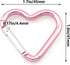 10pcs Heart-Shaped Aluminum Snap Hook Clip, Key Holder Keychain Clip (Light Pink)
