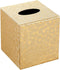 S Forever Home Decor Cube Tissue Box Holders - PU Leather Square Tissue Box Cover (Gold Lightning)