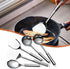 5 PCS Cooking Utensils Set, Stainless Steel Kitchen Gadgets, Includes Slotted Spoon, Slotted Spatula, Large Spoon, Soup