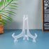 Artliving 7 Inch Clear Plastic Easels, 12 Pack, Stand/Plate Holders to Display Pictures, Home Decoration, Weddings