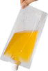 3 32oz, 3 16oz, Kichwit Plastic Liquor Pouches Drinking Flasks, Reusable Liquid Spout Bags, BPA Free, Collapsible