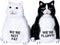 Pacific Giftware Fluffy Fat Cats Ceramic Magnetic Salt and Pepper Shaker Set