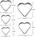 Heart Star Cookie Cutters Set, Valentine’s Day Heart Shaped Biscuit Cutters with Storage Box
