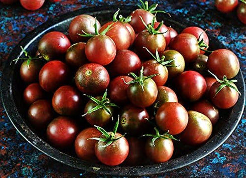 Harley Seeds 30+ Black Cherry Tomato Seeds, Heirloom Non-GMO, Low Acid, Indeterminate, Open-Pollinated, Sweet