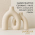 Jas & Jax Goods Set Cream White Decorative Vase - Modern Hug Donut Ceramic Vases by , Minimalist Boho Style Centerpiece